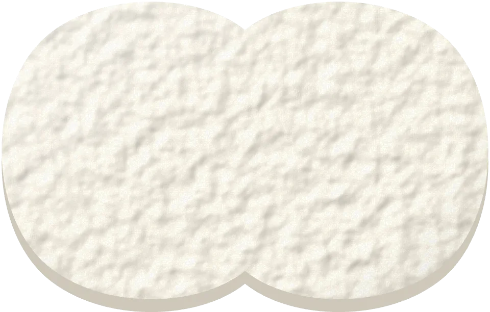 Illustration of layer 2 of a SWEAT FREE® underarm sweat pad, the absorbent core: soaks up sweat quickly and holds it inside the pad.