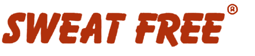 SWEAT FREE® logo, the red brush-script wordmark of SWEAT FREE underarm sweat pads by Infinity Marketing, Bengaluru